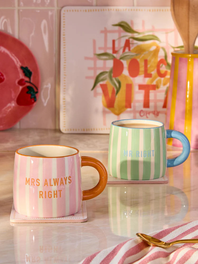 Next Uk Set of 2 Brights Mr and Mrs Mug Gift Set