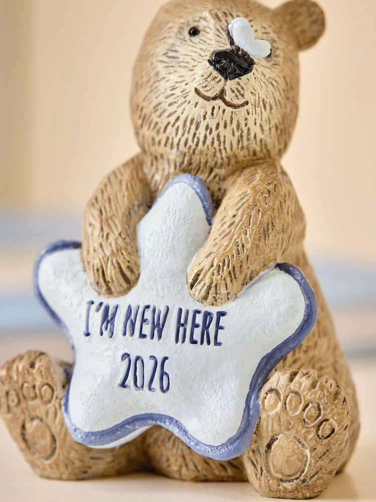 Next Uk Blue Baby Boy Born in 2026 Bear Ornament