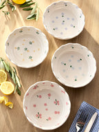 Next Uk Set of 4 White Maisie Floral Stacking Nibble Bowls