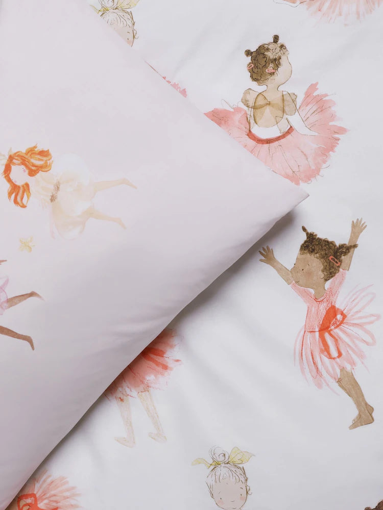 Preorder 2 Pack Pink Ballerina Duvet Cover and Pillowcase Set