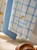 Next UK Set of 3 Blue Claude the Croissant Tea Towels