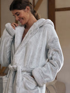 Next Uk Grey Snow Dressing Gown