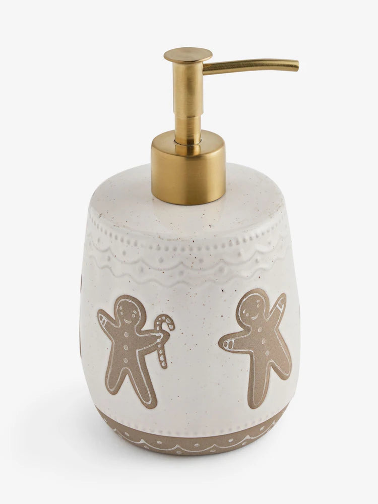 Natural Christmas Gingerbread Soap Dispenser