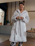 Next Uk Grey Snow Dressing Gown