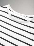 Next Uk The Set 3 Pack Puff Sleeve T-Shirts Black/White/Black and White Stripe