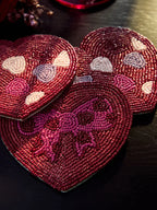 Next Uk Set of 4 Pink Beaded Heart and Bow Coasters