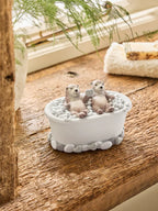 Next Uk Grey Otters Bathroom Ornament (h=8)