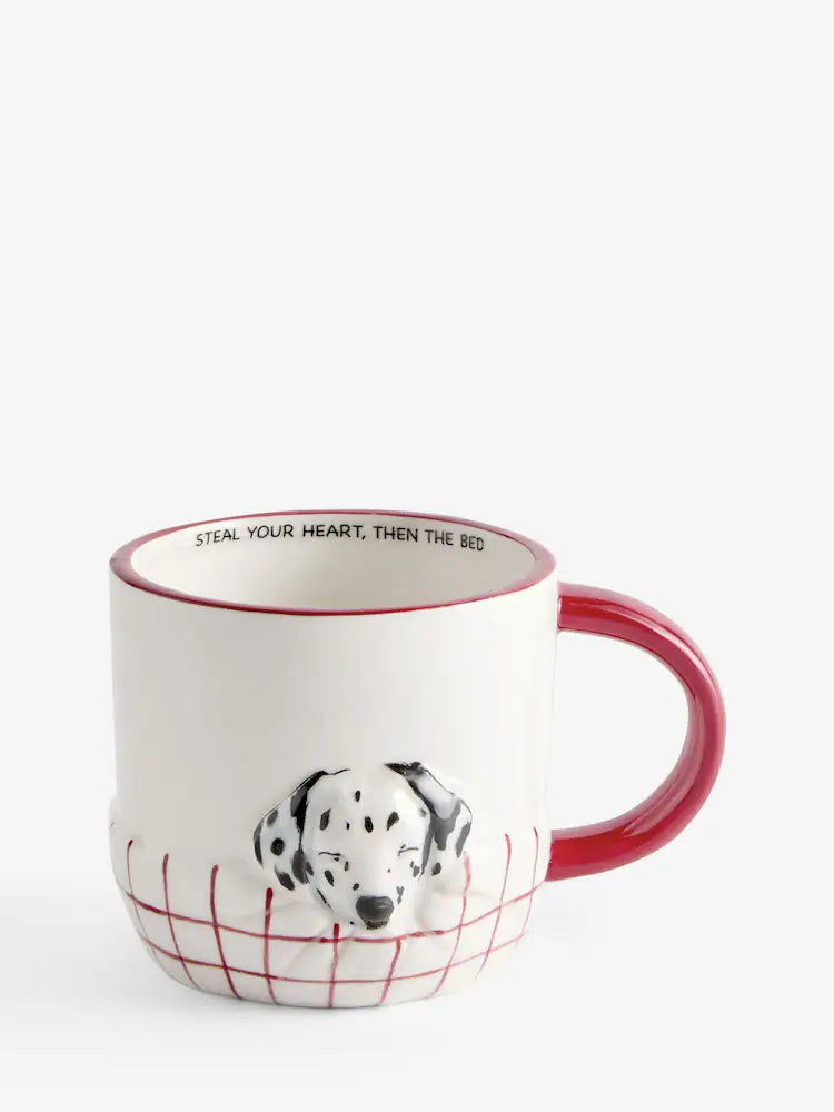 White/Black Dalmatian Dog Blanket Mug