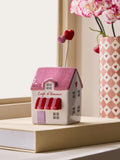 Next Uk Pink/ White Ceramic Mini House Ornament