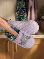 Next UK Purple Garden Houses Oven Gloves