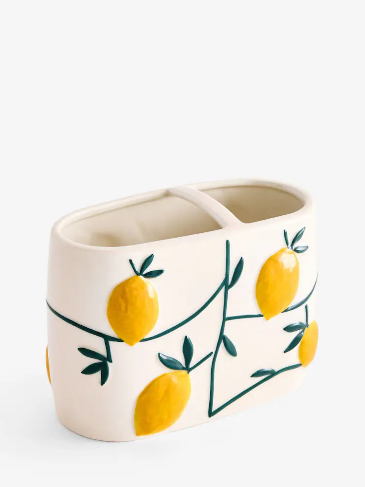 Next Uk Natural Lemon Toothbrush Tidy