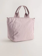 self. Grey Nylon Lunch Bag