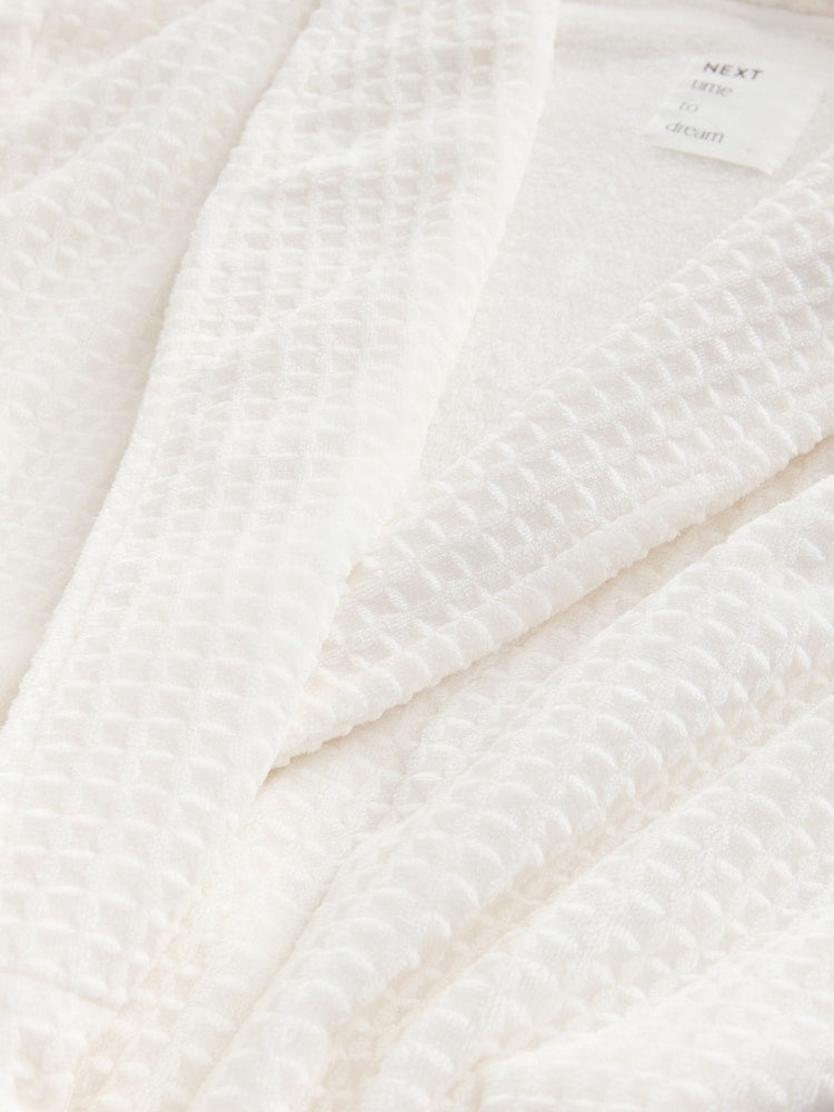 Next Uk White Waffle Cosy Robe