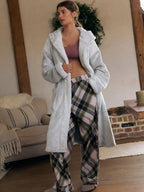 Next Uk Grey Snow Dressing Gown