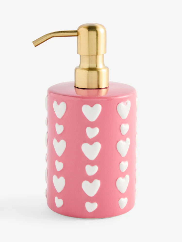 Next Uk Pink Heart Soap Dispenser
