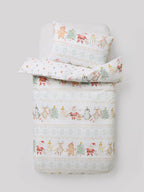 Next Uk Ecru Santa Friends Reversible Christmas Duvet Cover and Pillowcase Set