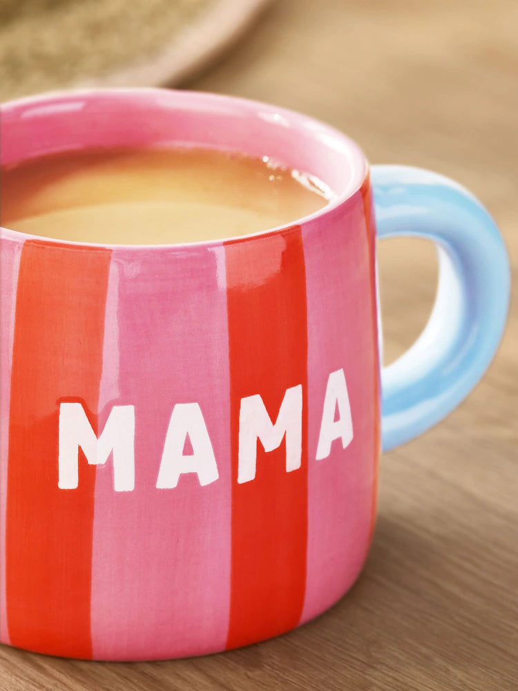 Red/Pink Stripe Mama Mug