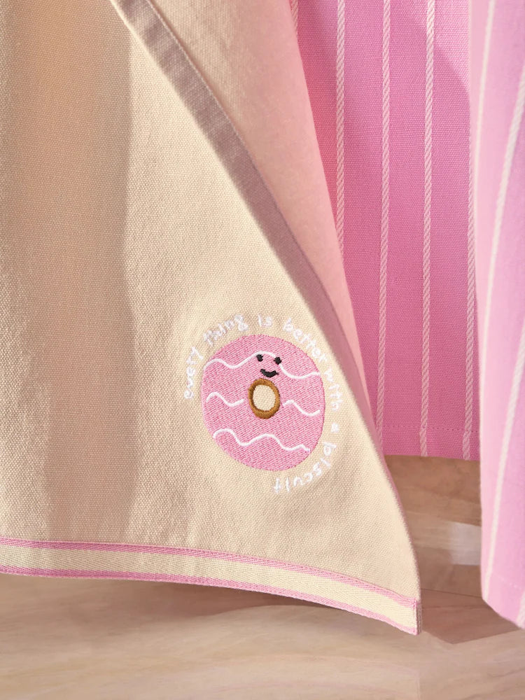 Set of 3 Pink Biscuit Tea Towels