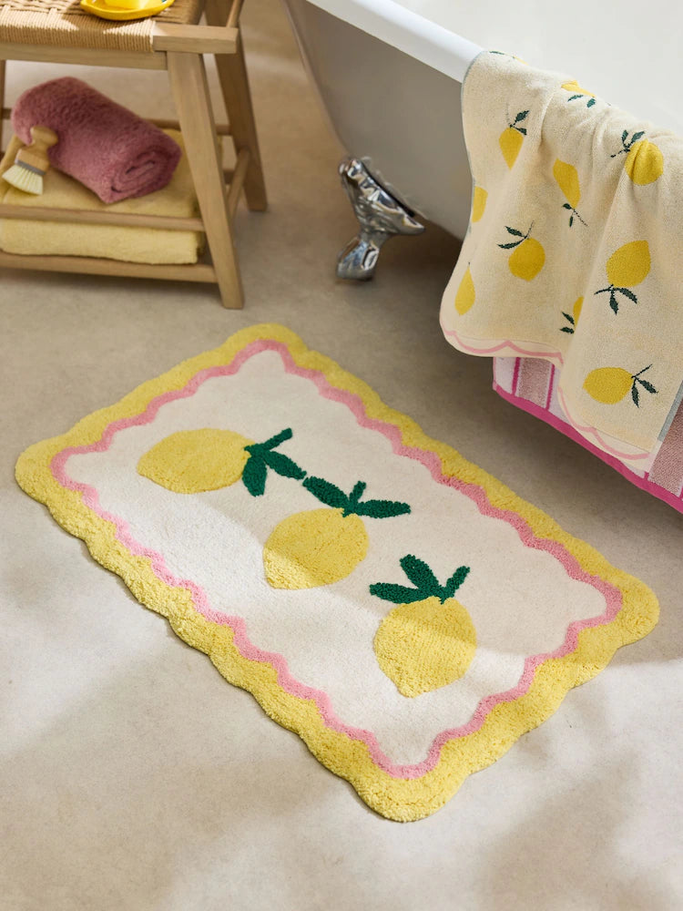 Next Uk Multi Lemon Bath Mat