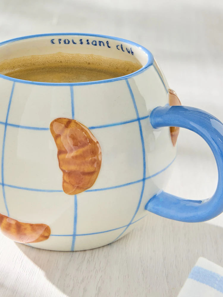 Next Uk Blue Claude the Croissant Mug