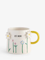 Next Uk Yellow Floral Print Best Mum Mug (H=12cm)