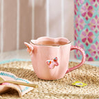 Pink Artist Floral Butterfly Mug