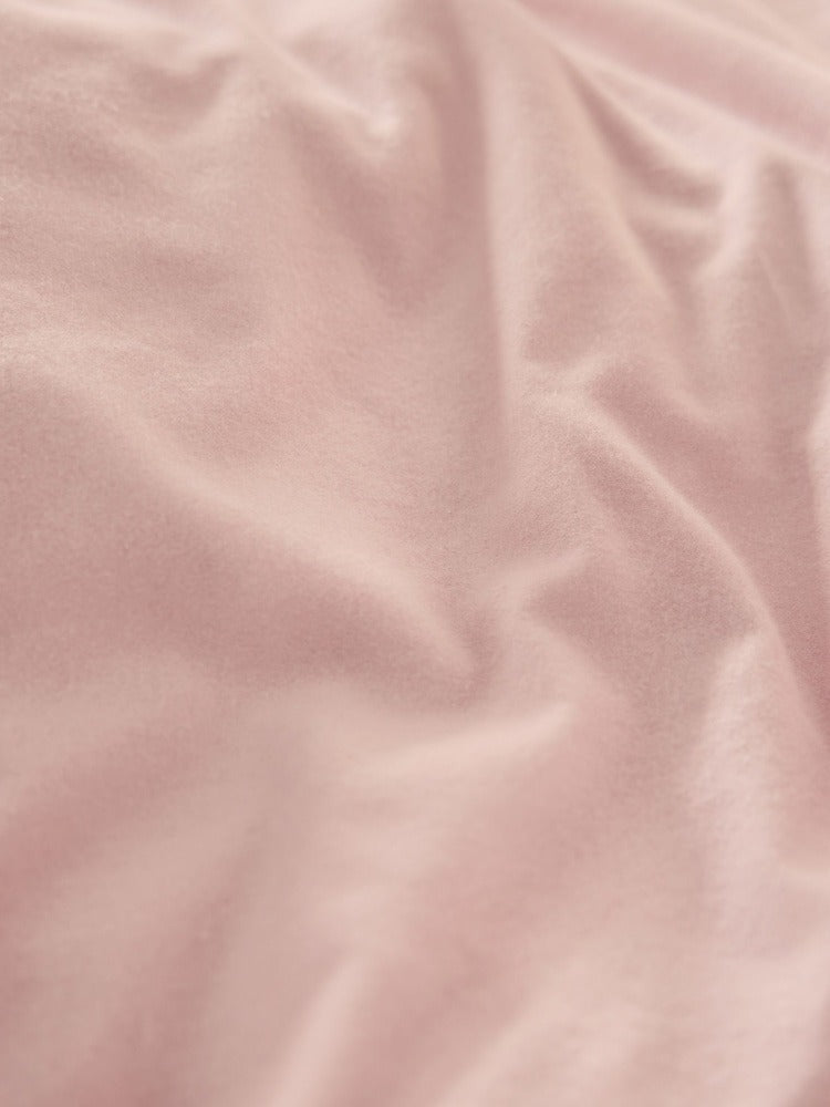 Next Uk Light Pink Supersoft 100% Brushed Cotton Duvet Cover Bow Tie Edge