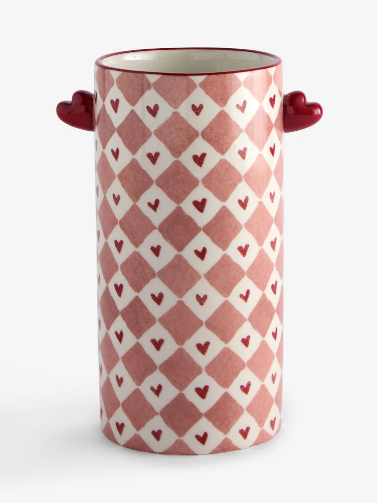 Next Uk Pink Ceramic Heart Vase