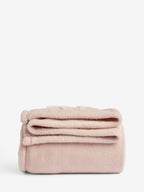 Next Uk Pink Carved Fleece Bows Throw AR9-162