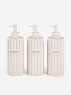 Next Uk Natural Rib Reusable Dispenser Bottles Pack of 3 N41-116