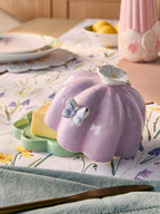 Next Uk Purple Floral Wildlife Butter Dish