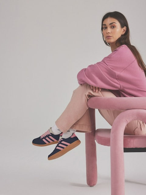 Adidas Navy/Pink Breaknet Sleek Trainers