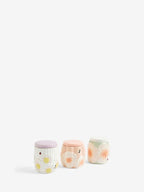 Next Uk Set of 3 Pastel Lila Floral Storage Jars E12-745