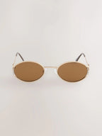 Preorder Next Uk Gold (Metal) Oval Sunglasses