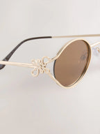 Preorder Next Uk Gold (Metal) Oval Sunglasses