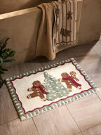 Natural Christmas Gingerbread Bath Mat