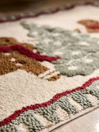 Natural Christmas Gingerbread Bath Mat
