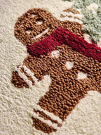 Natural Christmas Gingerbread Bath Mat