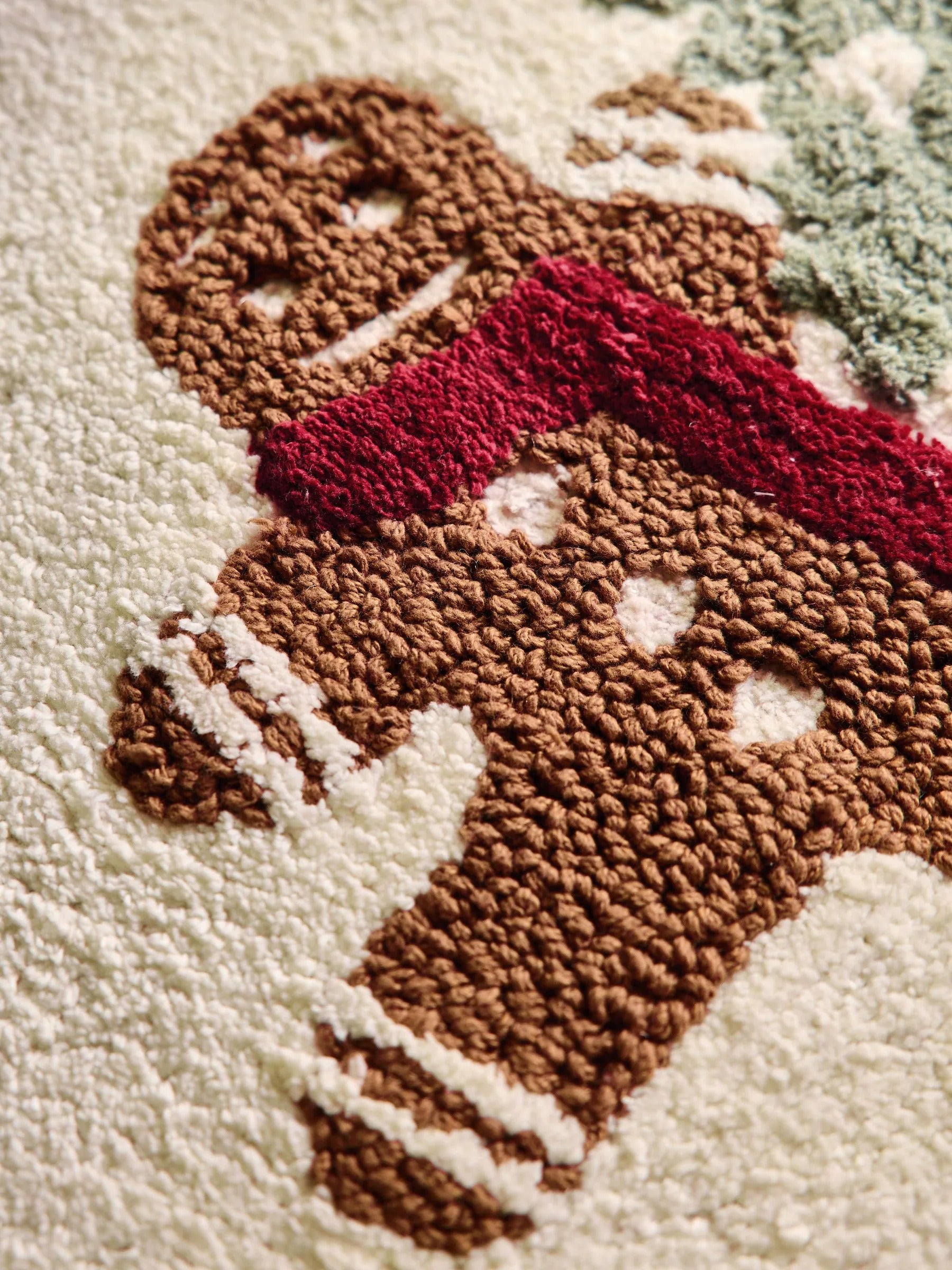 Natural Christmas Gingerbread Bath Mat