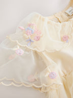 Preorder Next Uk Cream Embroidered Mesh Dress (3mths-7yrs)