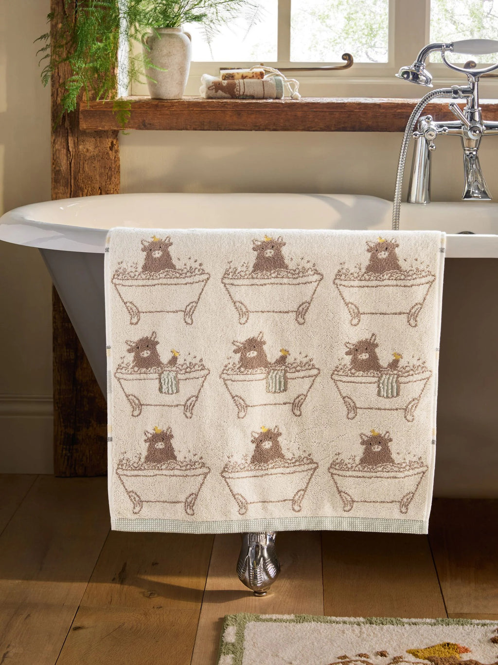 Natural Hamish The Highland Cow Towel
