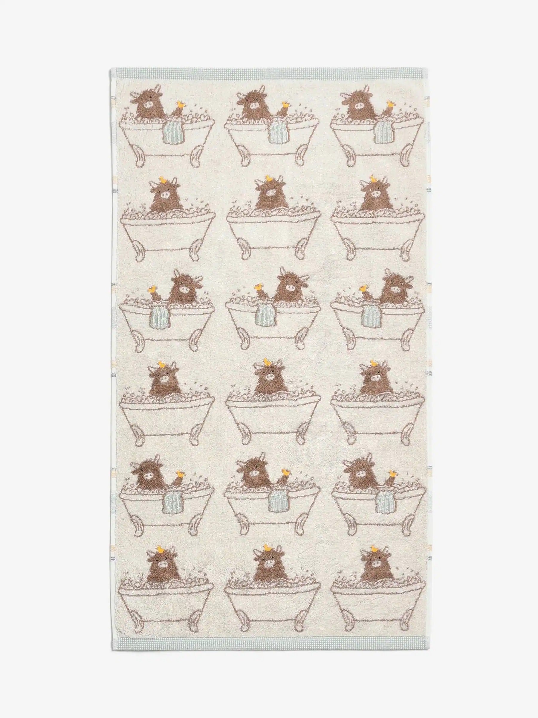 Natural Hamish The Highland Cow Towel