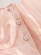 Preorder Next Uk Pink Bows Angel Sleeve Mesh Dress (3mths-7yrs)