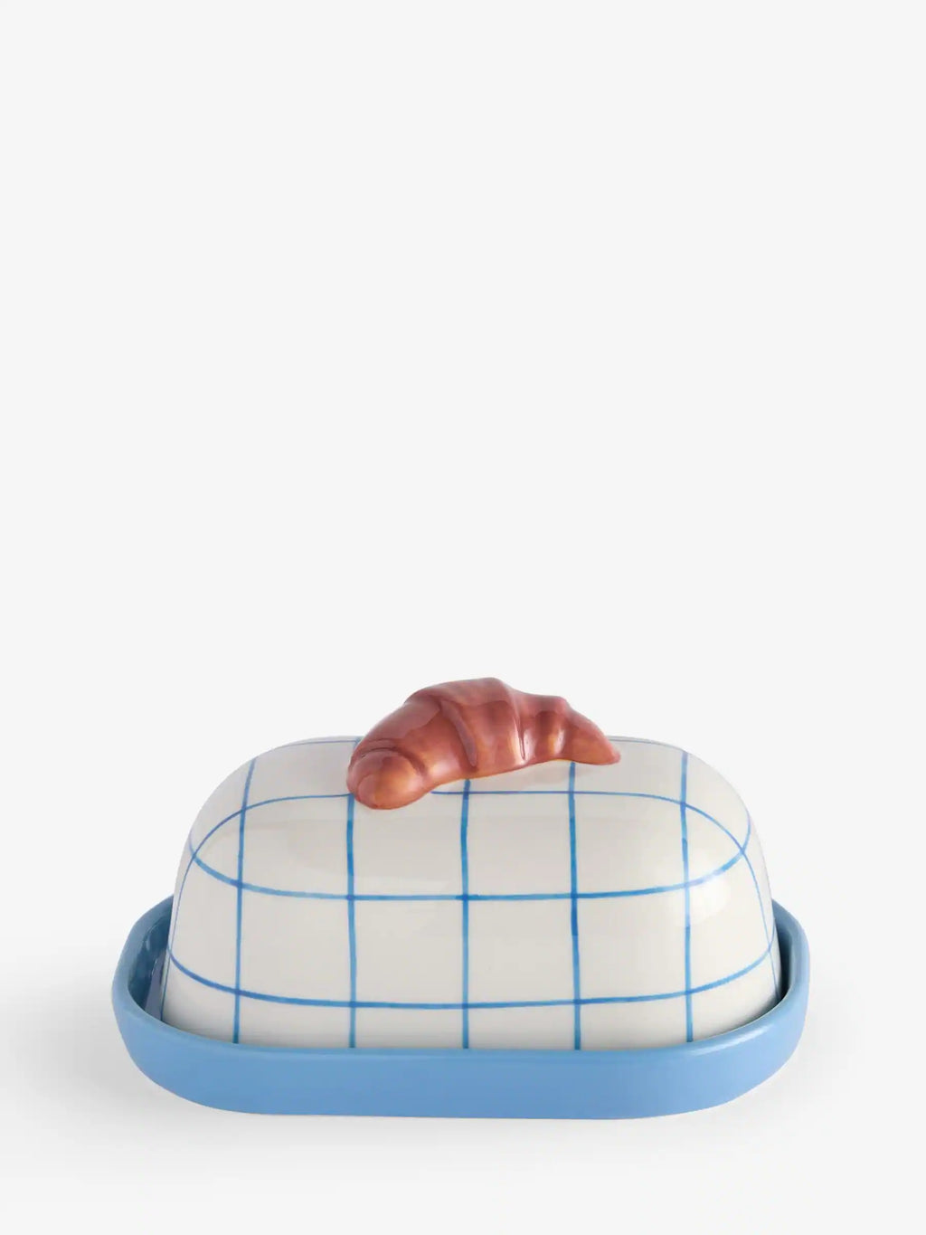Preorder Next Uk White/Blue Claude Croissant Club Butter Dish