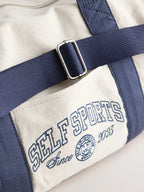 self. Ecru Large Gym Duffle Bag