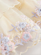 Preorder Next Uk Cream Embroidered Mesh Dress (3mths-7yrs)