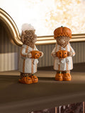 Set of 2 Natural Autumn Hamish the Highland Cow Ornaments