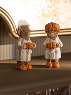 Set of 2 Natural Autumn Hamish the Highland Cow Ornaments