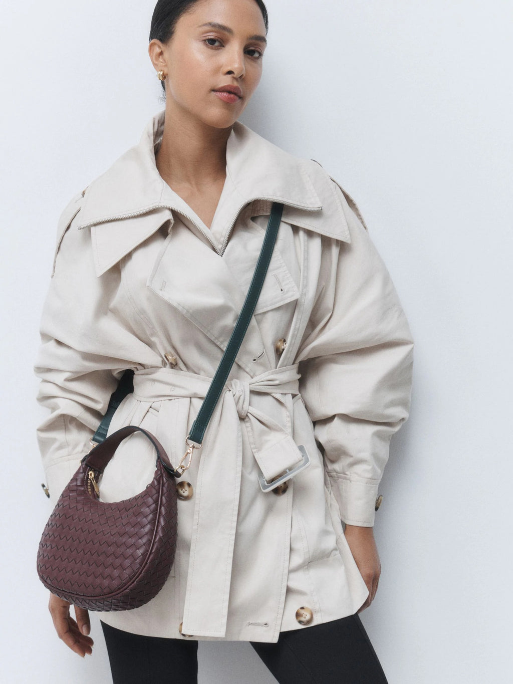 Preorder Next Uk Berry Red Weave Hand Held Bag