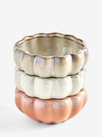 Preorder Set of 3 Natural Pumpkin Dip Bowls (Height 5cm  Width 12cm  Depth 12cm)